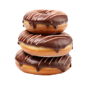 a stack of three donuts