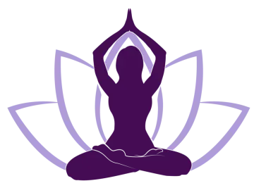 a silhouette of a woman in a lotus pose
