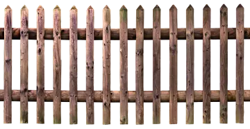a wooden fence on a white background