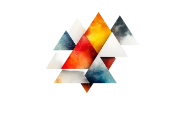 watercolor triangle logo design