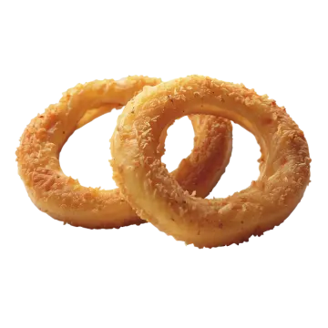two pretzes on a white background