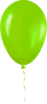 the balloon is green