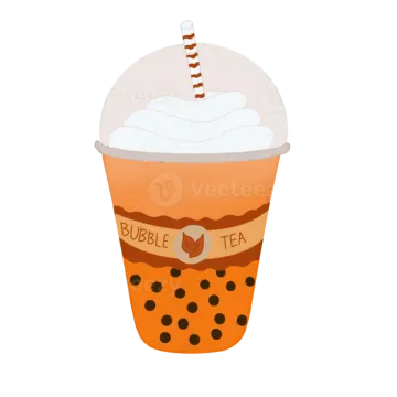 a cup of bubble tea with whipped cream and chocolate