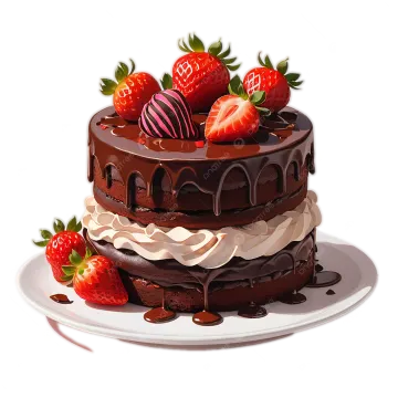a chocolate covered cake