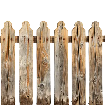 a wooden fence is shown against a white background