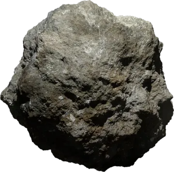 a large rock on a white background
