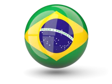 a soccer ball with the flag of brazil