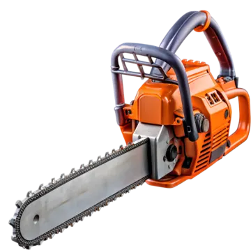 a chainsaw on a white background