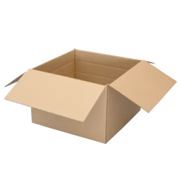a cardboard box on a white background