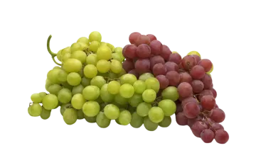 a bunch of grapes on a white background