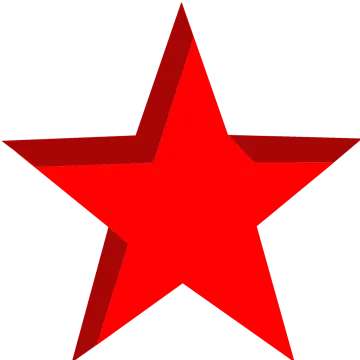 a red star on a white background