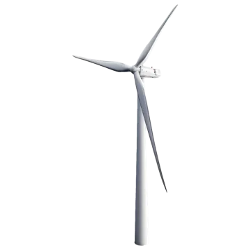 a wind turbine on a white background