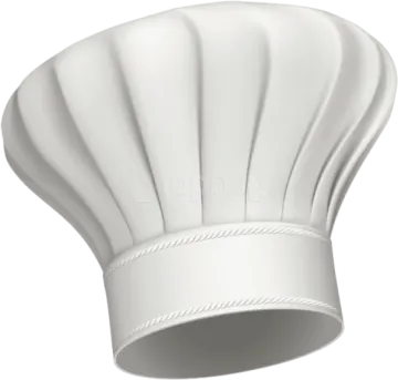 a chef hat on a white background