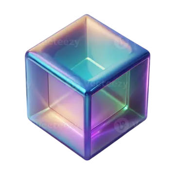 an image of a purple and blue cube