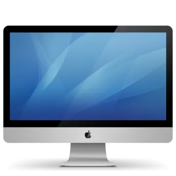 a computer monitor on a white background