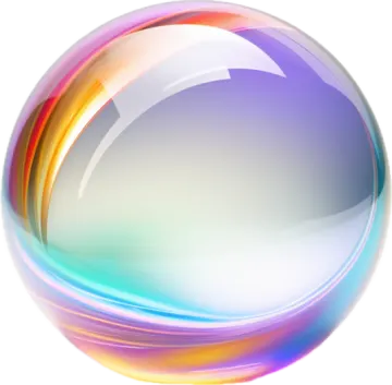 an image of a colorful glass ball