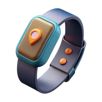 an apple watch with a button on it