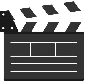 a black and white image of a movie clap