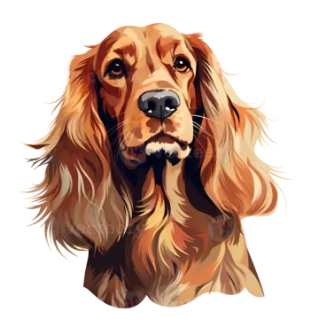 an illustration of a dog's face