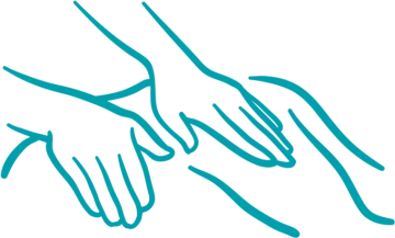 two hands holding each other hands