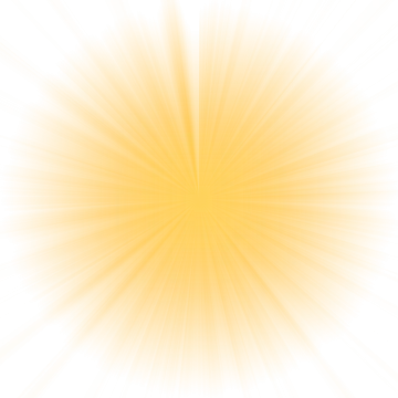 a yellow sun burst on a white background