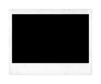 a black and white photo frame on a white background
