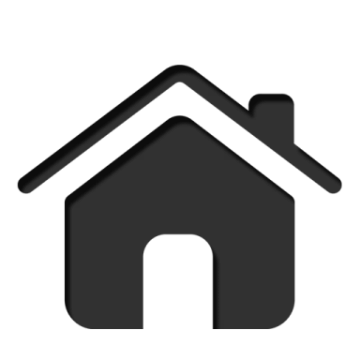 a black and white house icon