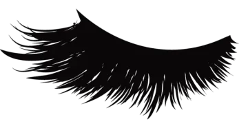 a black and white image of eyelashes