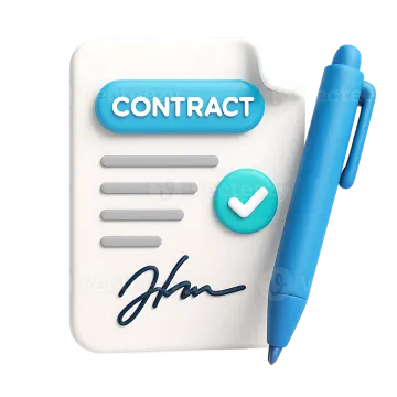 a clipboard with the words contact and a pen