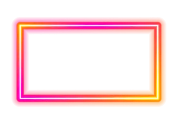 a neon frame on a white background