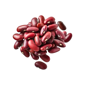 red beans on a white background