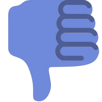 a thumbs hand with the thumb down