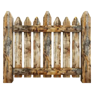 a wooden fence on a white background