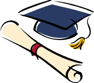 a graduation cap and diploma