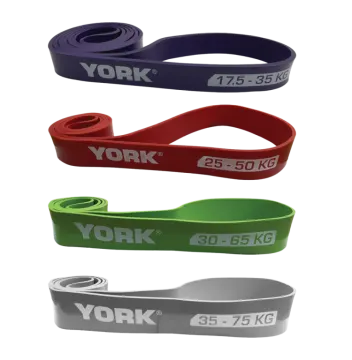 a variety of resistance bands in various colors