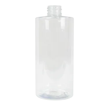 a clear plastic bottle with a white lid