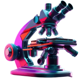 an image of a microscope on a white background