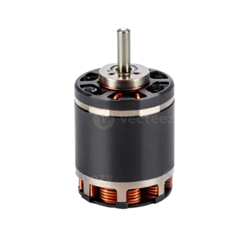 an image of a brush motor on white background