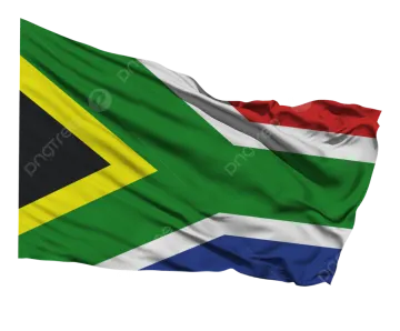 the flag of south africa on a white background