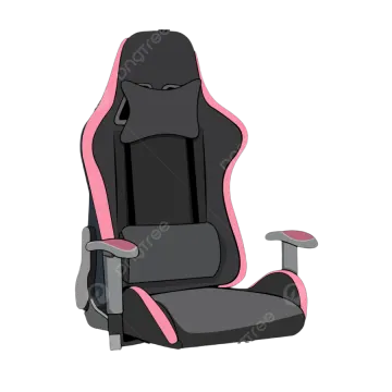 a black and pink gaming chair
