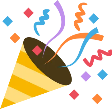 an image of a party hat with streamers