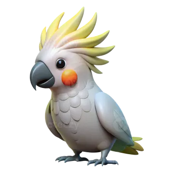 a white cock with yellow feathers on its head