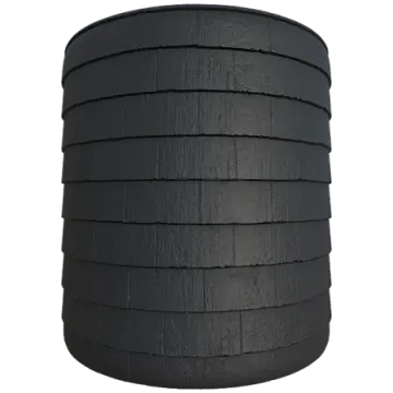 a black vase on a white background