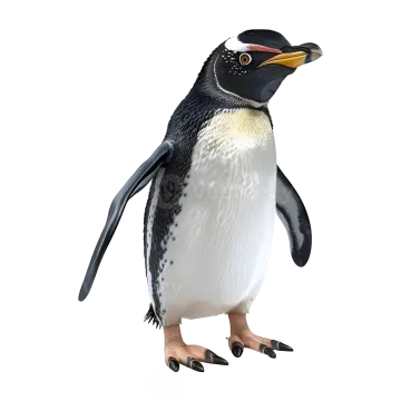 a penguin standing on its hinds