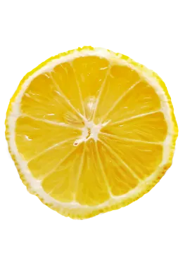 a slice of lemon