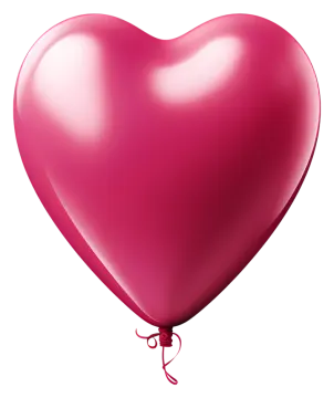 a pink heart shaped balloon
