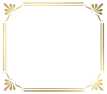 a gold frame on a white background