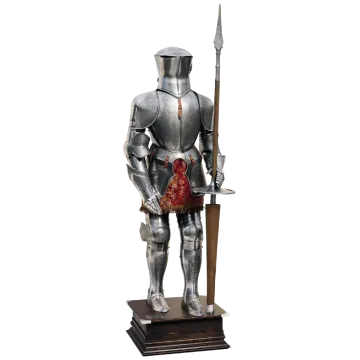 a statue of a knight holding a sword