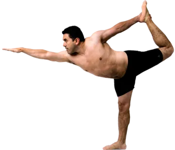 a man doing a yoga pose