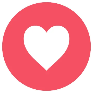 a heart in a red circle
